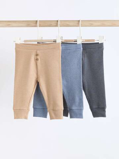 Легинсы для малышей Next Q96-819, 3 шт., Синий, Бежевый