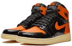 Jordan Air Jordan 1 Retro High OG Lard Crush High Gang Retro Basketball Shoes GS Black Orange