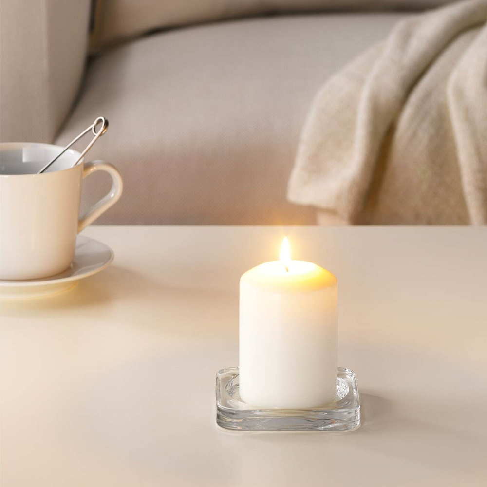 IKEA LÄTTNAD  (ИКЕА ЛÄТТНАД)  -  Свеча без аромата, натуральная, 10 см