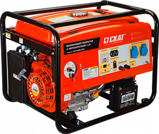 Бензиновый генератор СКАТ УГБ-5000Е/АВТО