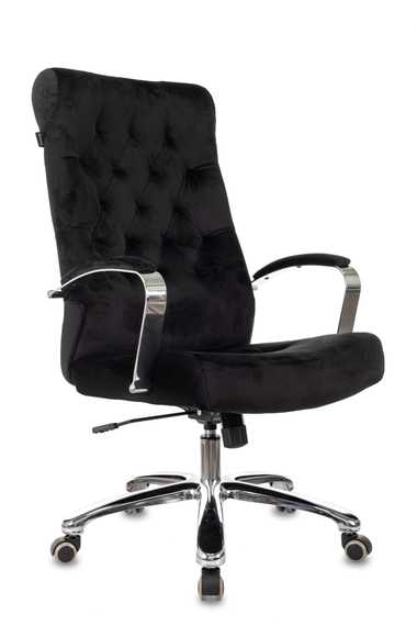 Кресло руководителя Бюрократ T-9928SL Fabric черный Italia Black крестов. металл хром