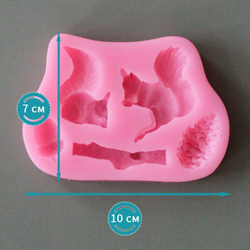 Молд силиконовый "Белочки" / форма для лепки из полимерной глины, мастики, шоколада