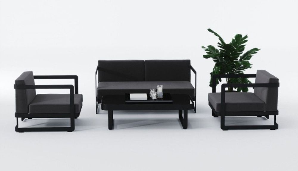 Villino, набор антрацит/антрацит, алюминий