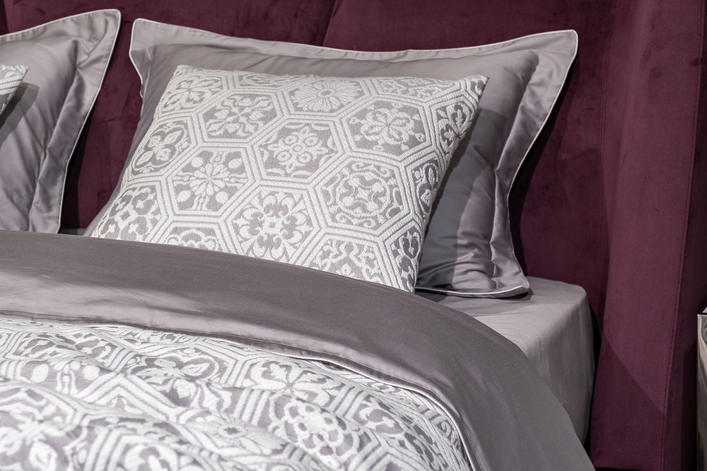 Наволочка декоративная 50x50 Garda Decor Ажур серая