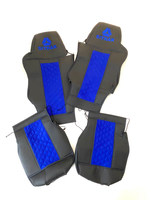 Чехлы SITRAK C7H (экокожа, черный, синяя вставка)