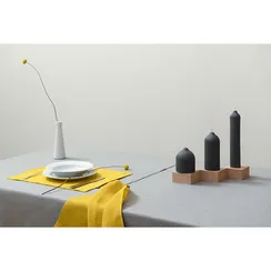 Свеча декоративная графитового цвета Edge 16,5 см