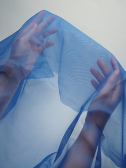 Сетка корсетная ультрамарин неэластичная отрезами