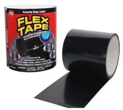Клейкая лента, сверхпрочная армированная Flex Tape/ремонтная/сверхсильная/сварка/герметик/монтажная/усиленной фиксации/черная