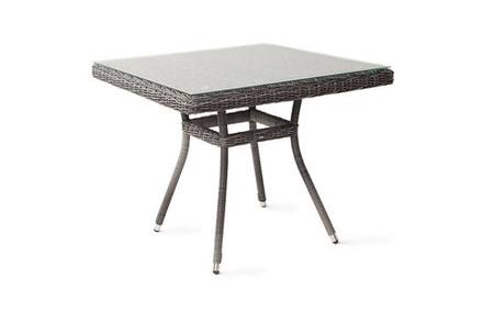 Айриш, стол обеденный коричневый/соломенный/бежевый/графит, искусственный ротанг
