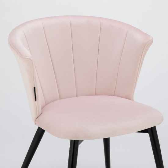 Комплект из 4-х стульев Marlon розовый велюр