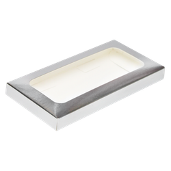 Коробка для плитки шоколада серебро 165х85х17 мм