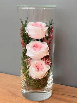 натуральные кустовые пионы в стекле, вакуум*