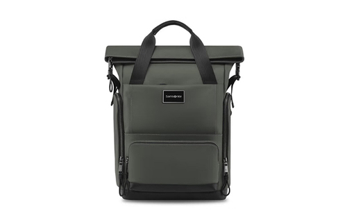 SAMSONITE Fabric Backpack Unisex Gray Green
