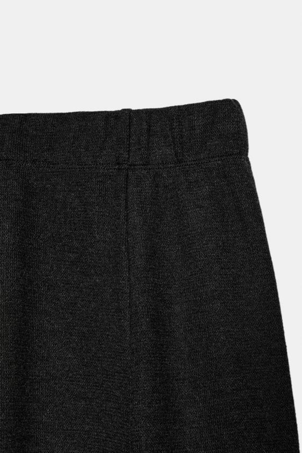 ZARA МЯГКИЕ ШИРОКИЕ БРЮКИ, ЧЕРНЫЙ МЕЛАНЖ