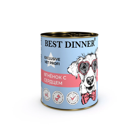 Best Dinner Vet Profi Gastro Intestinal консервы для собак "Ягненок/сердце", 0,34кг
