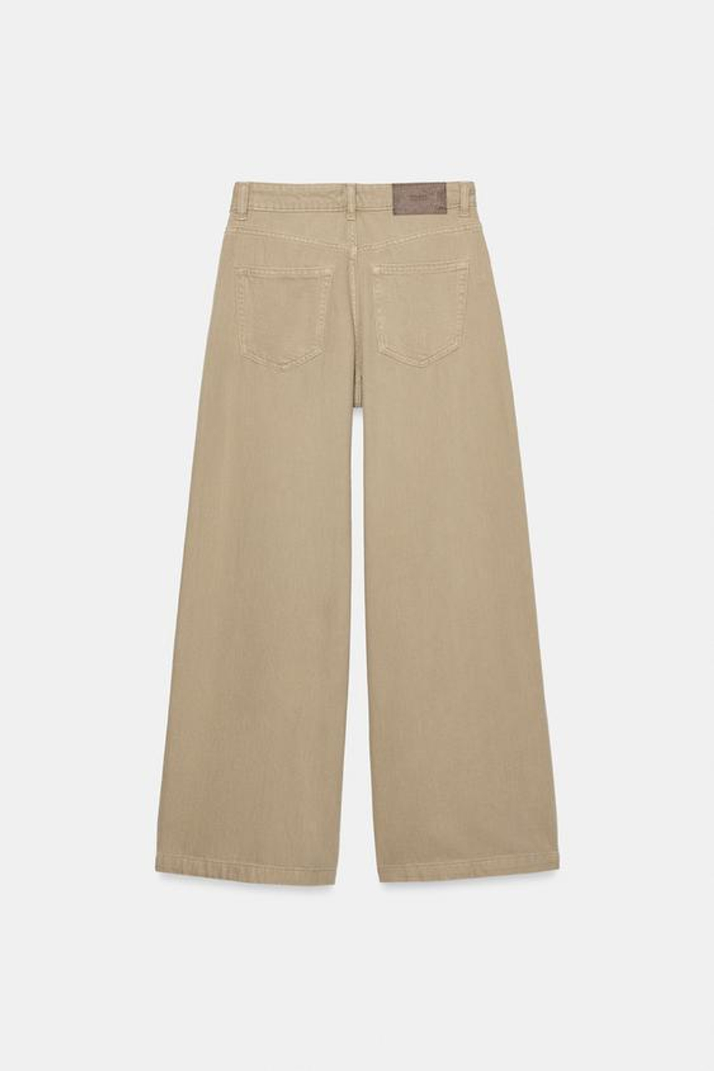 ZARA ДЖИНСЫ Z1975 WIDE LEG С ВЫСОКОЙ ПОСАДКОЙ И ЗАЩИПАМИ, ПЕСОЧНЫЙ