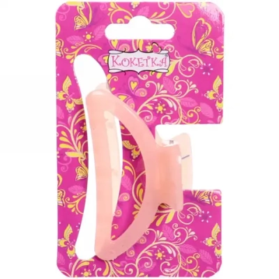 Заколка-краб для волос на блистере «Глянец-Трапеция», микс 6 цветов, 6см