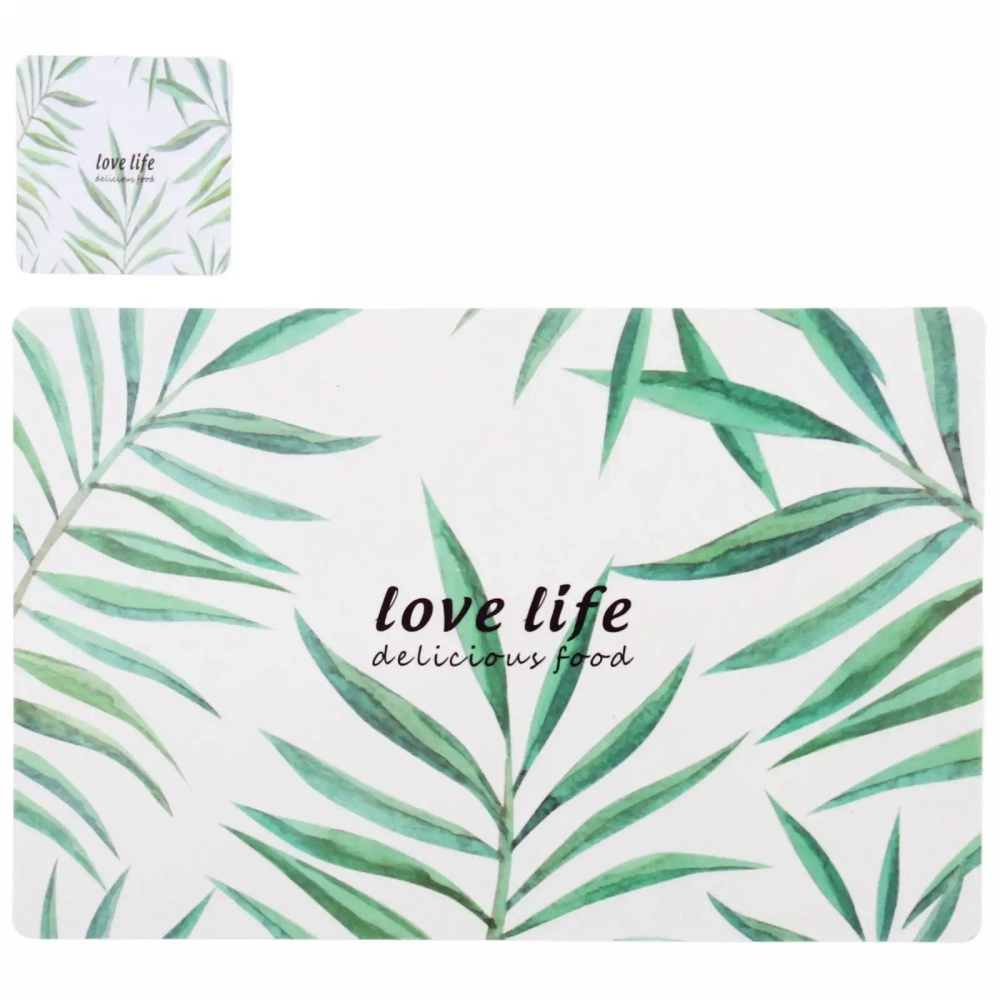 Салфетка на стол 43*28см в наборе 6+6шт «Тропики»