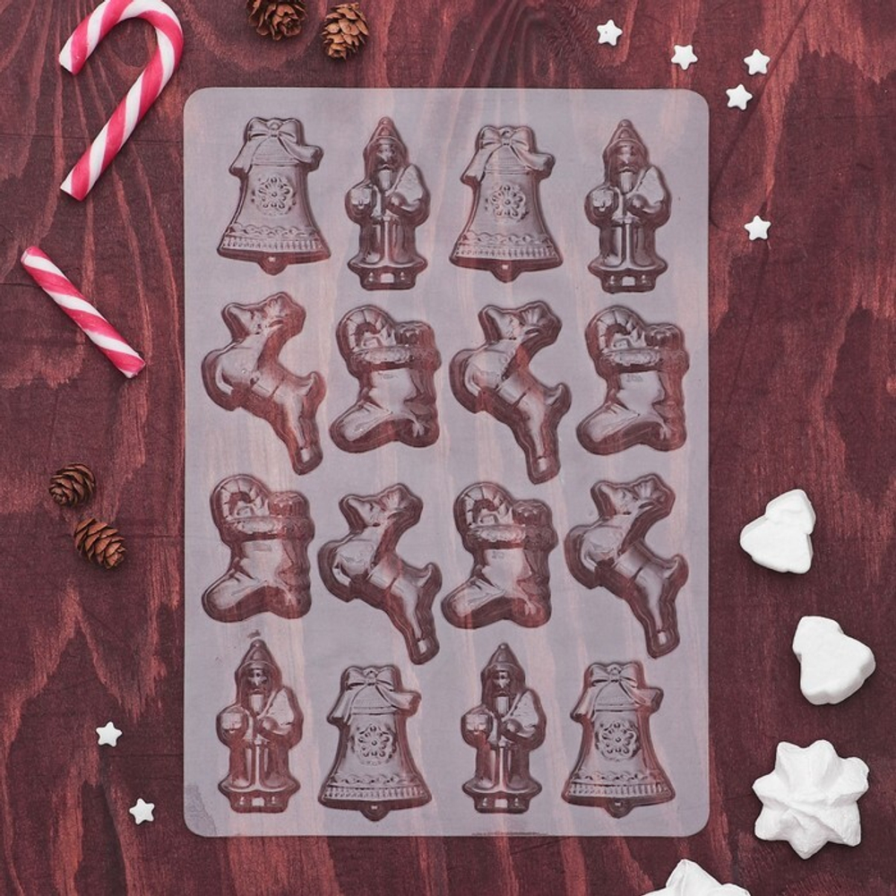 Форма «Новый год», 15×8 см, пластик