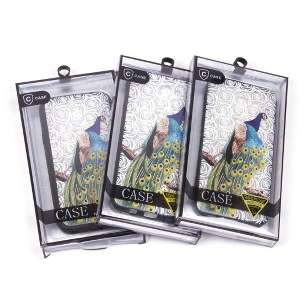 Чехол ТПУ Павлин для iPhone X/XS, 010161