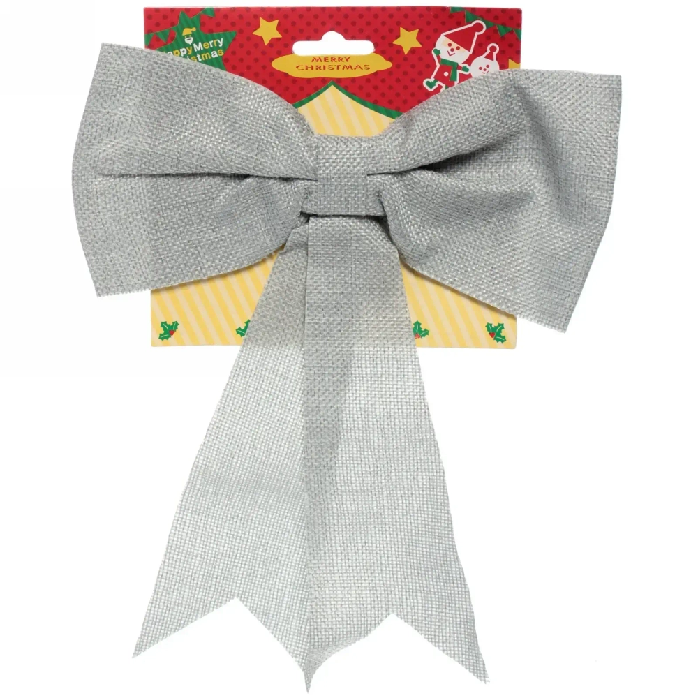 Бант на ёлку «Holiday» 20*25 см,серебро