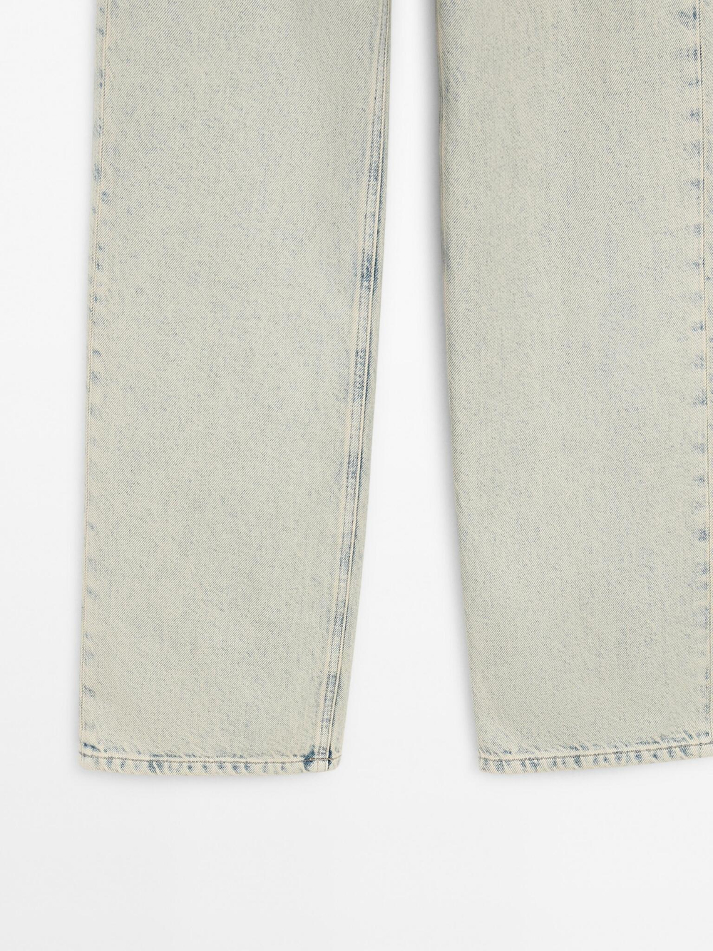 Massimo Dutti Джинсы со средней посадкой и широкими штанинами, голубой