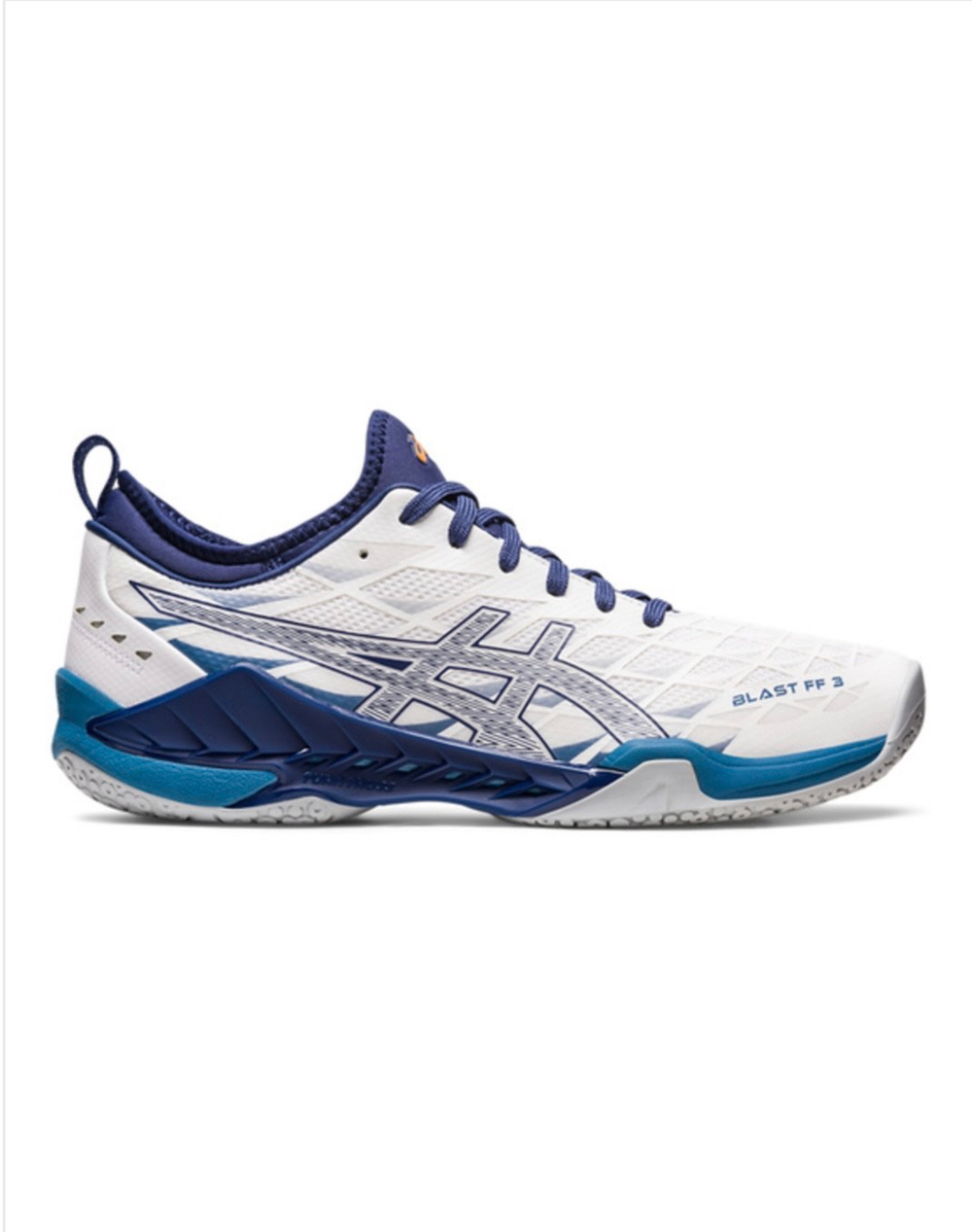 ASICS, Blast FF 3, Handball, WHITE/DEEP OCEAN, MEN, US 7 /EUR 40 /UK 6 /СМ 25,25