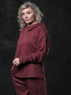 Костюм : Худи+ палаццо + топ