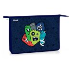 Папка для тетрадей 1 отделение, А4, Först "Monsters", 340*245*40мм, пластик, на молнии