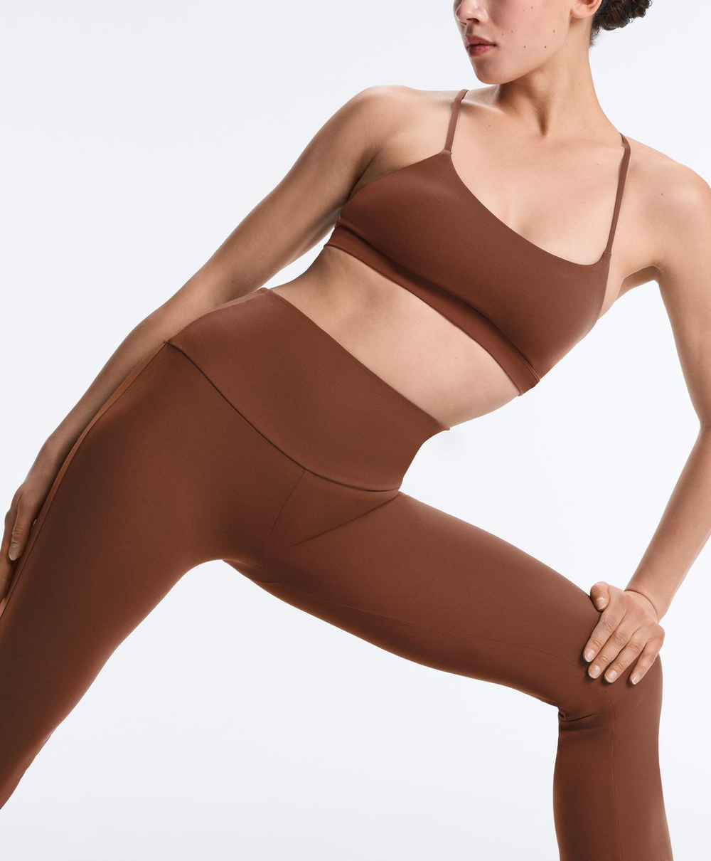 OYSHO Брюки клеш с высокой посадкой Flare Comfortlux High Rise, кофейный