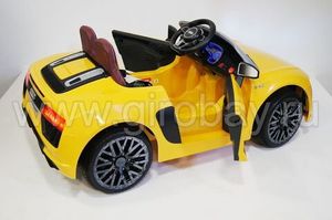 Детский электромобиль River Toys AUDI R8 желтый фото №10