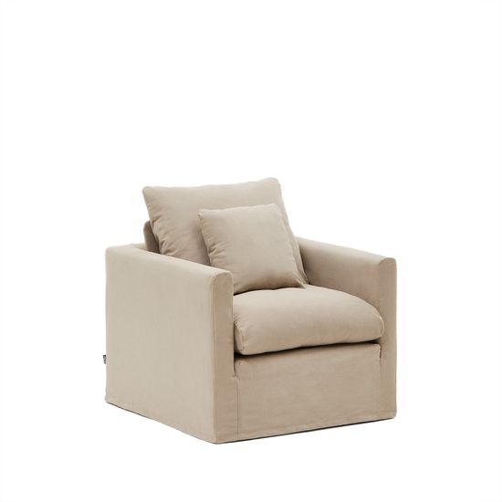 A cover designed to kep your Nora armchair in brand-new condition. Made from linen and cotton fabri
