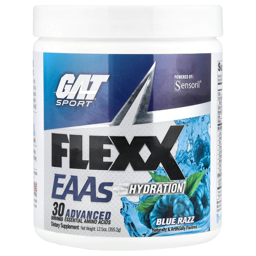 GAT, Flexx EAA + Hydration, Blue Razz, 355,2 г (12,5 унции)