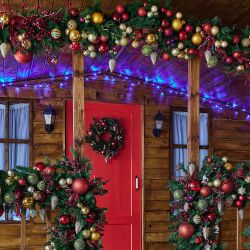 ULD-S1000-120-TBK BLUE IP67 Гирлянда светодиодная с эффектом мерцания. 10м. Соединяемая. 120 светодиодов. Синий свет. Провод черный. TM Uniel.