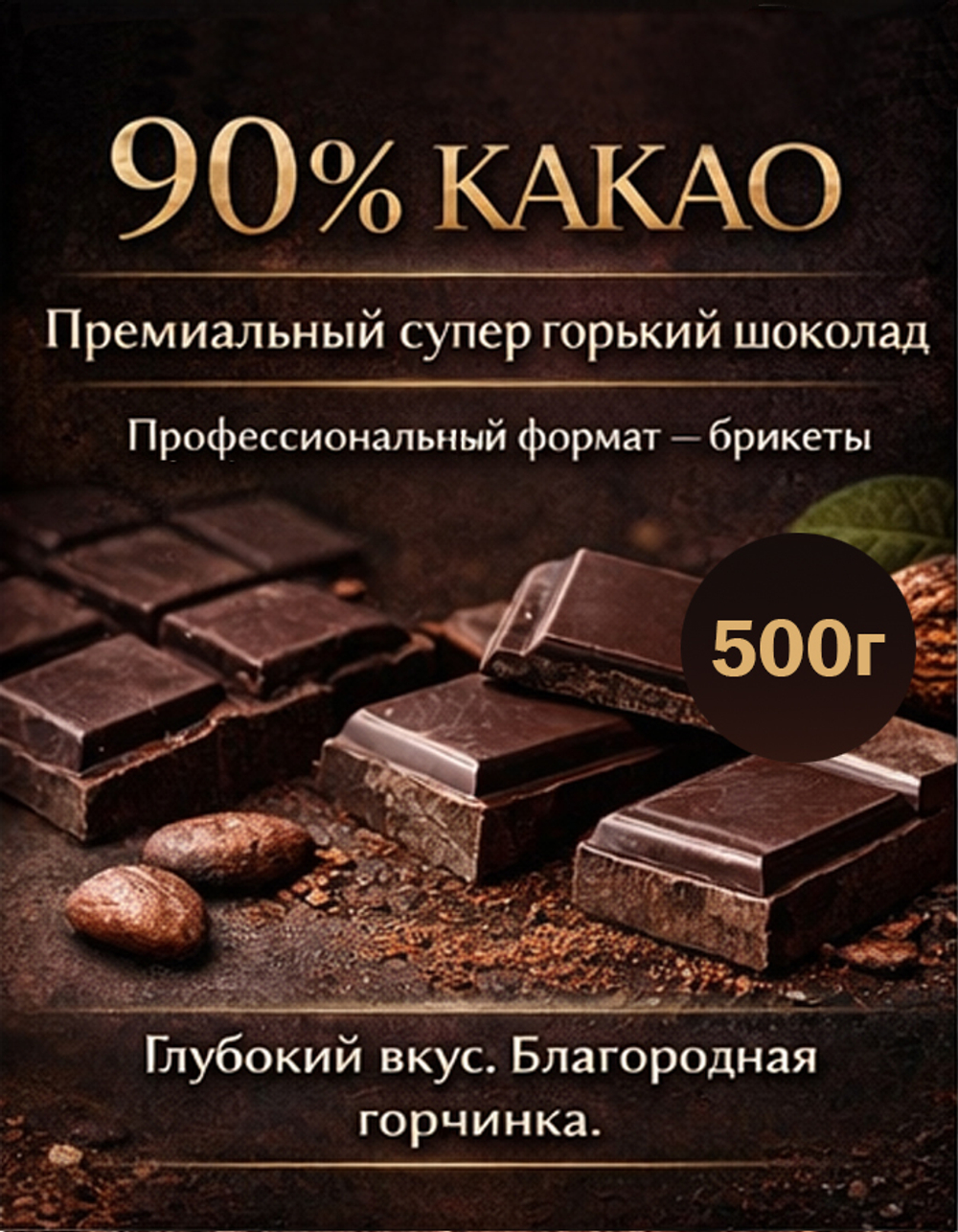 Шоколад горький 90% какао