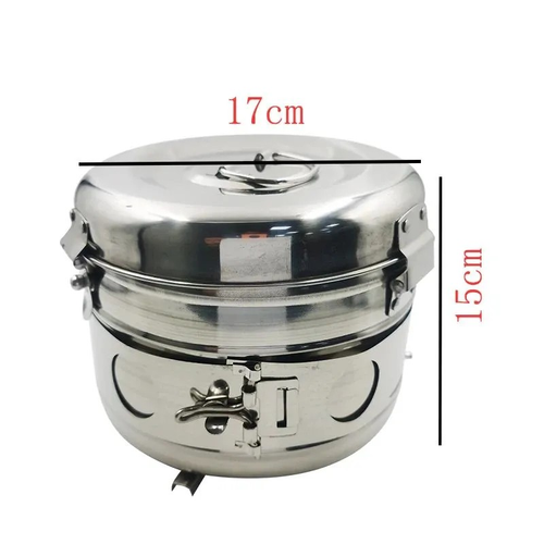 Бикс (коробка стерилизационная) круглая с фильтрами, 17×15 см