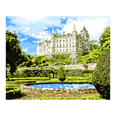 Картина по номерам 40*50см "Замок Данробин" (на подрам.) (Lori)