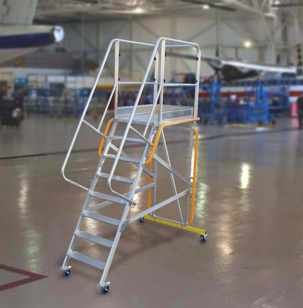 Площадка авиационная алюминиевая MEGAL ПАА - 2,1 х 1,2 с силиконовыми отбойниками