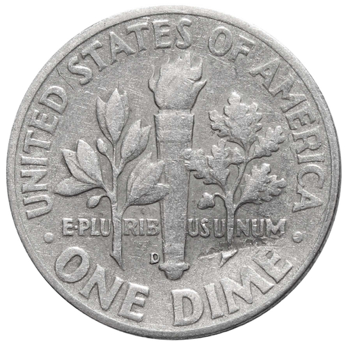 1 дайм (10 центов) 1946. США (D) VF Серебро
