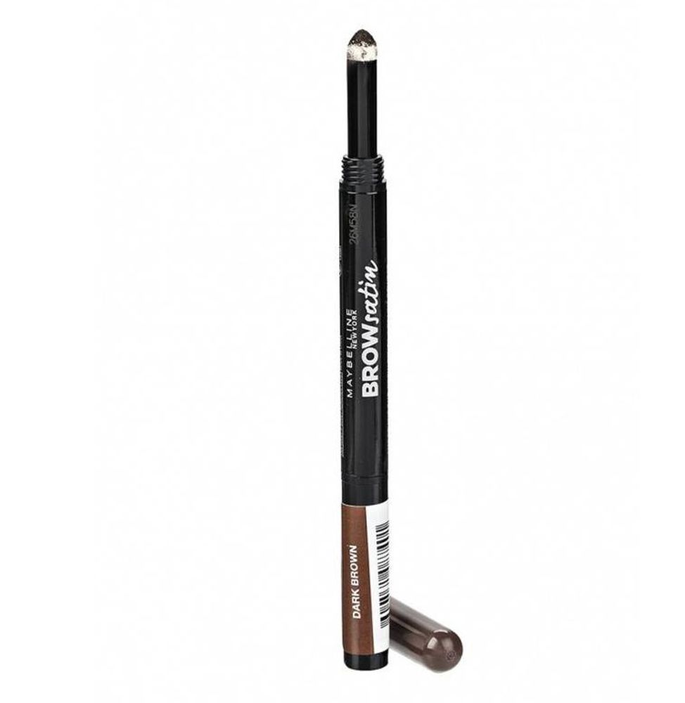 Maybelline Тени-карандаш для бровей Brow Satin, тон №04, Deep Brown, 7,1 гр