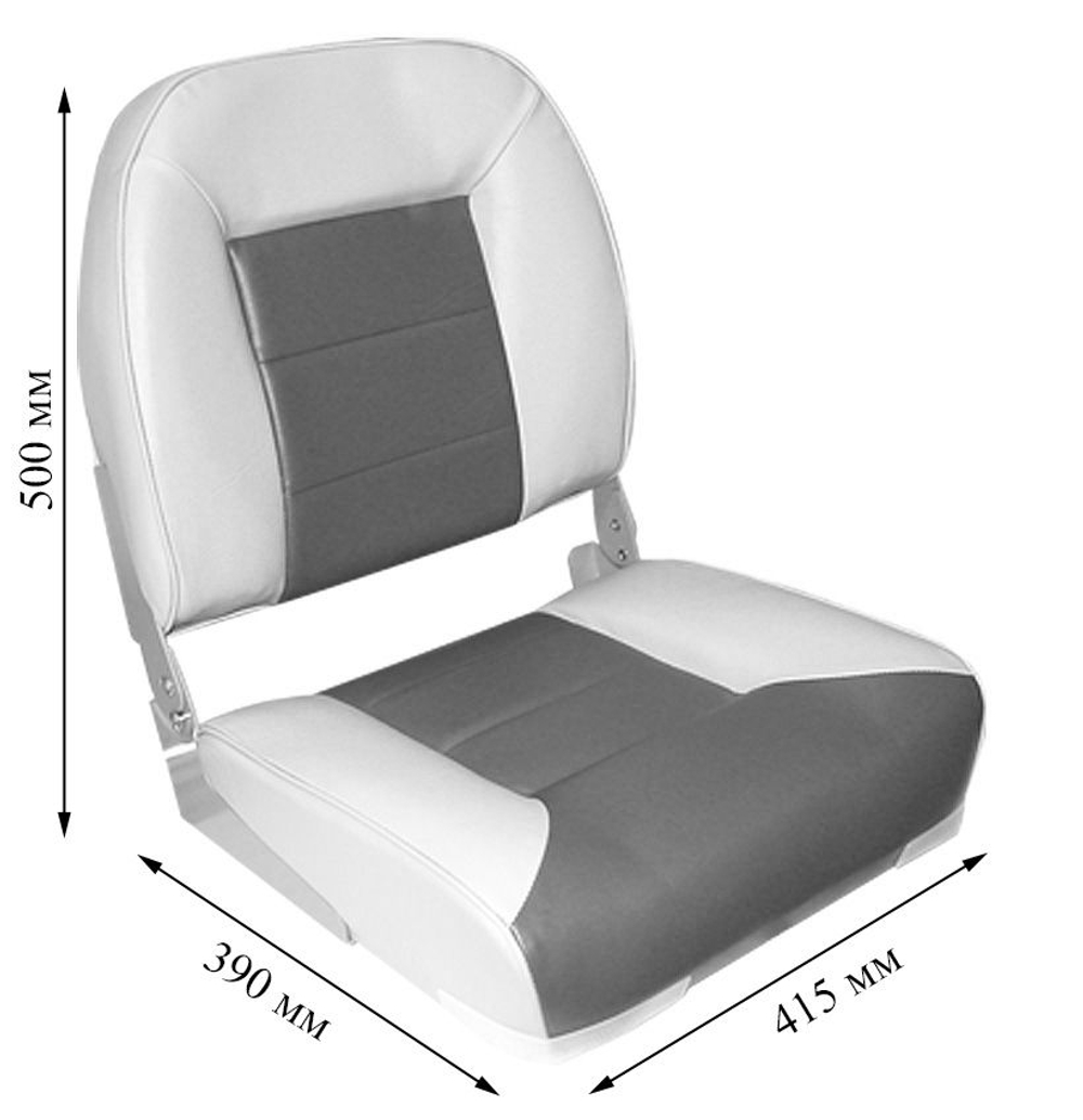 Сиденье "Premium low back", серое с красным (10250455)