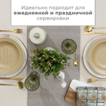 Дорожка на стол Этель, цв. коричневый, 33х230 см, 100% хл   9621396