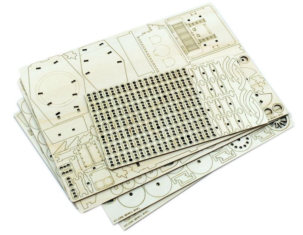 Деревянный конструктор, сборная модель Советский танк