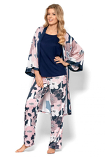 Пижамный комплект Bianca из вискозного полотна (Размер: L) (Цвет: темно-синий)