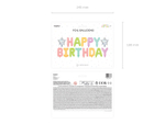 Шар-надпись "Happy Birthday" (пастельный)