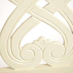 Стул -Андромеда/ Andromeda дерево гевея, 47х55,5х107 см, Ivory white, ткань коричневая S168-7 (Комплект из 2 шт.)