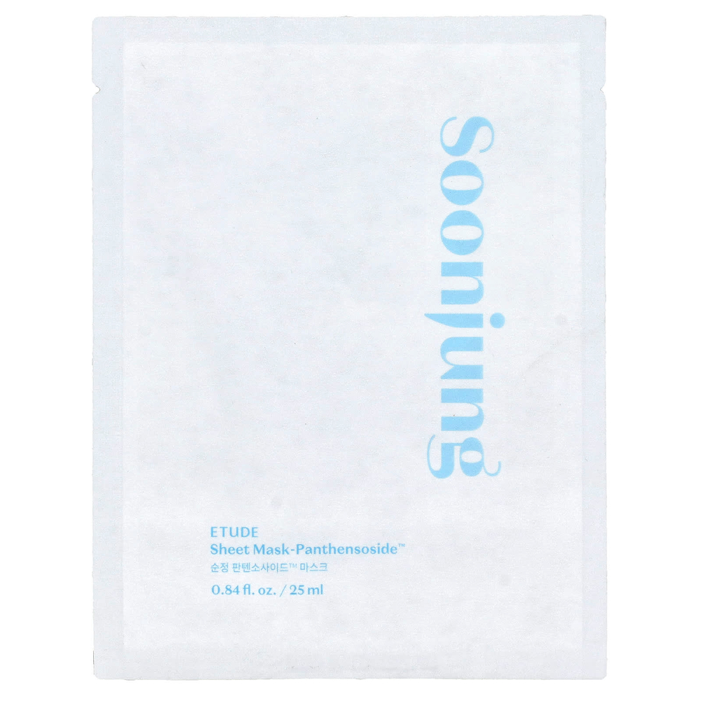 ETUDE, SoonJung, тканевая маска для лица с пантенсозидом, 1 шт., 25 мл (0,84 жидк. Унции)