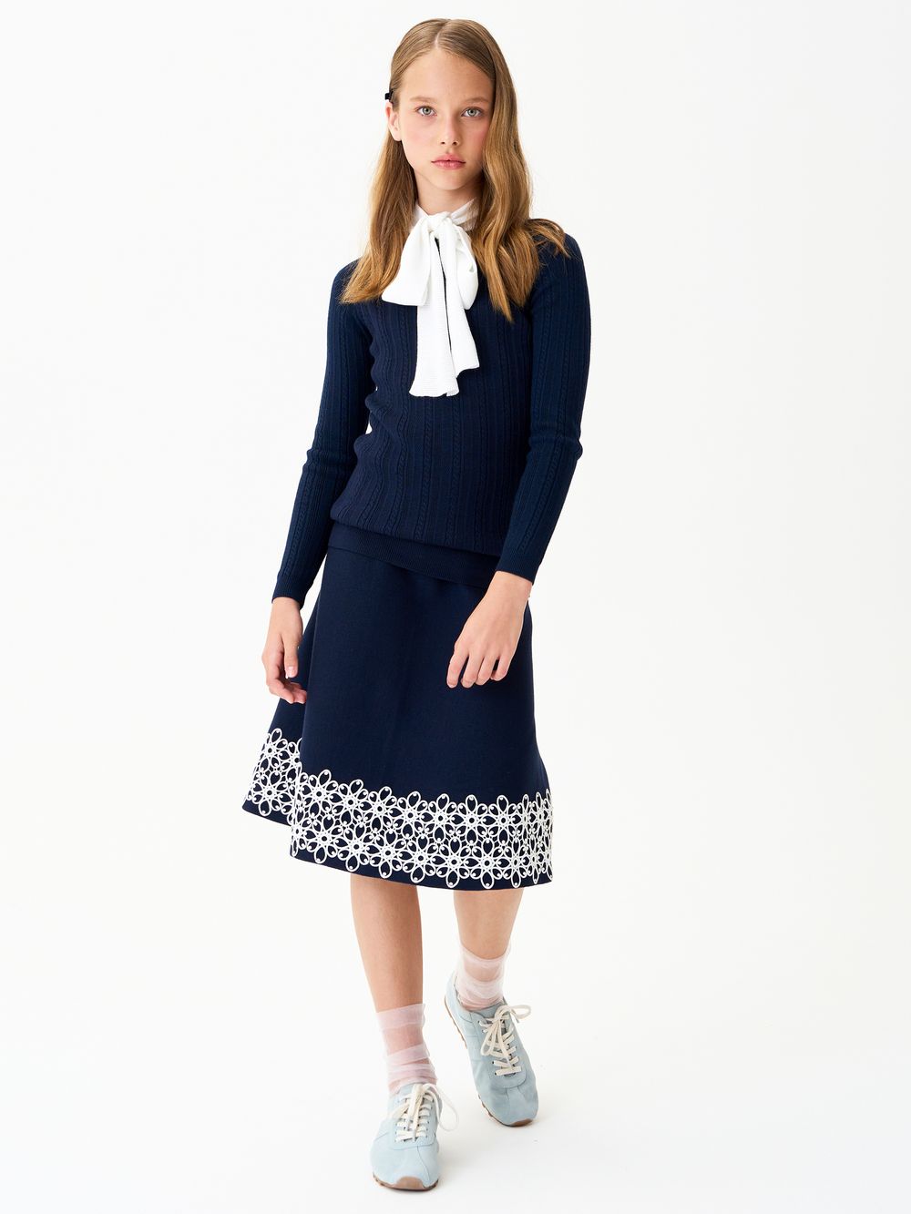 Юбка для девочки 1203 синий