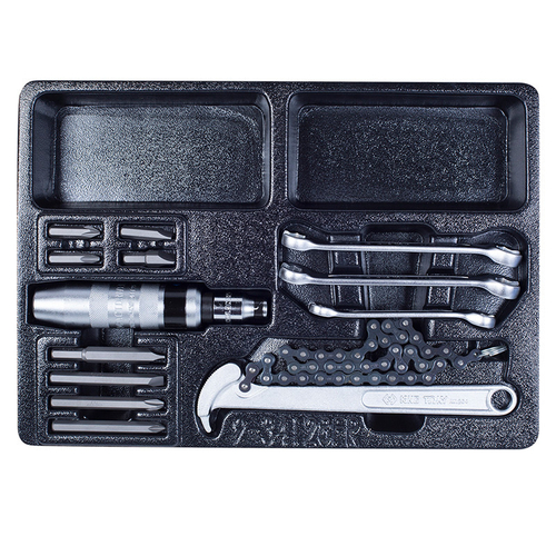 KING TONY (9-34128FR) Набор разрезных ключей, ударная отвертка и съемник масляных фильтров, ложемент, 14 предметов