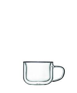 Чашка с ручкой, с двойными стенками, 85 мл, d 8,2 см h 5,9 см, Thermic Glass